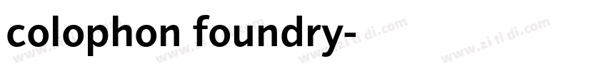 colophon foundry字体转换